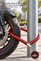 5 Pieces Motor Bike Lock Red – Spiral Steel Body 22 mm X 200 cm Pvc Coated Tube with Key Bicycle Scooter Lock