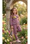 Girl's Winter Tracksuit Set Sweatshirt Bottoms Cotton Three-Thread Ribbed 3-4-5-6-7 Years Old (Please Choose One Size Larger) - 2