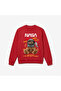 Nasa moon print premium crew neck long sleeve sweatshirt