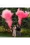 Pack of 4 Gender Reveal Color powder Confetti, filled with color powder, height 12 inches, for Gender reveal party (Pink) - 3
