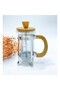 10 Pieces of 350 ml Glass French Press with Wooden Details – Glass Coffee Press, Teapot, Wooden Handle - 5