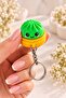 Clicker Mini Chinese Dumpling Keychain Kawaii Dumpling Fidget Keychain 2 Pieces - 4