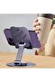 1 Piece Desktop Metal Phone Holder – Foldable 360 °   Rotatable Aluminum Alloy Adjustable Angle Phone Stand with Non-Slip Silicone Pad Mobile Holder Office Home Travel - 7