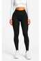 High Waist Black Shiny Winter Tights with Fleece Inside - 2