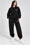 Zero Collar Sweat Suit 2-Piece Combination with Patterned Bottom and Top, Olala Printed, Unisex