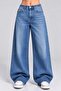 Women's Oversize Wide Leg Baggy Jean Pants - 3