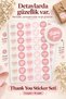 Thank You Sticker Set 70 Pieces 2 Sheets Round Thank You Stickers – Gift Package, Boutique Order, Invitation, and Packaging Label