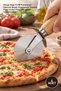 5 Pieces Pizza Cutting Knife – 9 cm Stainless Circular Blade with Wooden Handle, Ergonomic Design, Pizza Cutter Pide Lahmacun