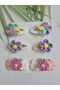 Colorful Handmade Girls' Hair Clips, Braided Hair Accessory, Mixed Set of 6 Snap Clips (Suitable for All Age Groups) - 3