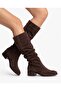 Kod.100, Genuine Leather, Below the Ankle, Without Bag and Zipper, Bellows-Style Boots
