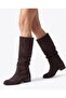 Kod.100, Genuine Leather, Below the Ankle, Without Bag and Zipper, Bellows-Style Boots - 2
