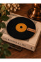 Hubush Handmade Retro Record Coaster – Knitted Vinyl Record Design-Orange - 4