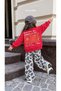 Girl's Leopard Patterned Trousers 100% Cotton Set - 2