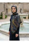 Navy Blue Cotton Silk Blend Shawl - 3