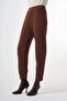 Tapered Trousers with Panel Details - Cinnamon
