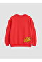 Two Mt Shop Quality Lcw Kids Red 3 Thread Printed Boys' Sweatshirt - 3