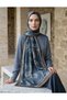 Navy Blue Viscose Blend Shawl - 2