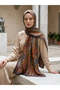 Red Cotton Silk Blend Shawl - 2