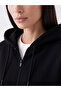 Alita City Black 3 Thread Threaded Flat Oversize Women's Zippered Sweatshirt with a Difference - 3