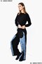 Design Denim Detail Two-Piece Women's Set - 2