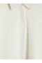 Two Mt Shop Quality Lcw Modest Beige Interlock Plain Loose & Baggy Women's Sweatshirt Tunic - 6