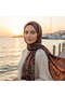 Brown Viscose Blend Shawl