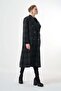 Double-Breasted Long Coat - Gray - 4