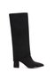 Multi-Purpose Thick Heeled Suede Women's Boots and Ankle Boots with Removable Accessories - 3