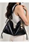 Women's Shoulder Bag with Pearl Star Accessories and Knitted Handle Strap, Soft Textured and Casual Hobo Bag (Width 40 cm Length 23 cm)
