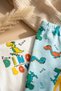 Baby Boy 100% Cotton Dinosaur Print 2-Piece Set - Long Sleeve Bodysuit and Stretchy Pants Set - 6