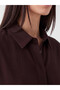 Gencc Quality Lcw Everyday Brown Gabardine Women's Shirt Tunic - 3