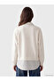 Two Mt Shop Quality Lcw Modest Beige Interlock Plain Loose & Baggy Women's Sweatshirt Tunic - 4