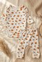 Yellow Daisy Patterned Double Ribbed 100% Cotton Baby Girl Set 3-6-9 Months - 3