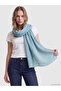 Two Mt Shop Quality Lcw Accessories Blue Satin Plain Women's Shawl