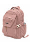 Water Resistant Fabric School Bag Unisex Daily School Backpack 2601 Powder - 2