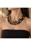 Diva Charm Double Wooden Women's Necklace - 4