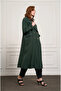 Double-Breasted Linen Overcoat - Green
