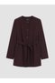 Two Mt Shop Quality Lcw Modest Mürdüm Loose & Baggy Women's Jacket - 5