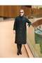 Long Wool and Cashmere Coat - Emerald - 3