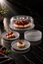 Estella 7-Piece Cake Pan Set 26 cm + 6-Piece Paris Glass Cake Plate 16 cm