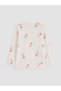 Özmarka New Season Ecru Crew Neck Girls' Pajama Set - 3