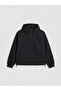 Black Hooded Oversized Women's Raincoat - 6