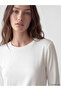 Two Mt Shop Quality Lcw Modest White Plain Super Skinny & Extra Slim Long Sleeve Women's Bodysuit - 3
