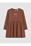 Alita City Brown Embroidered Girl's Dress with a Difference
