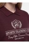 Two Mt Shop Quality Xside Burgundy Polo Collar Embroidered Oversize Women's Sweatshirt - 3