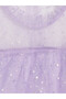 Ozmarka New Season Lilac Ruffled Girls' Glittery Layered Dress - 4