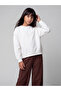 Two Mt Shop Quality Lcw Kids White Oval Collar Girls' Sweatshirt