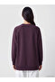 Two Mt Shop Quality Plum Soft Touch Oversize Women's Sweatshirt - 4