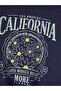Navy Blue California Printed Girls' Tracksuit Set - 4