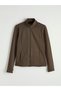Alita City Farkıyla Koor Sport Khaki Interlock Plain Women's Zippered Sweatshirt - 5